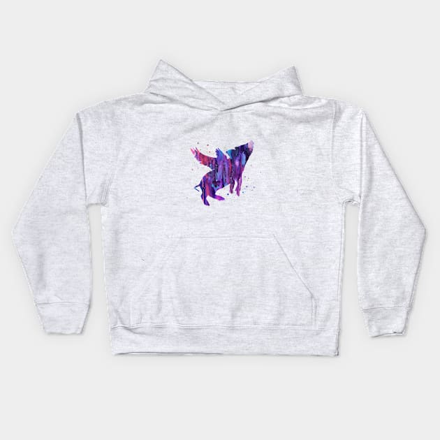 Flying Pig, Kids Hoodie by RosaliArt